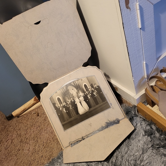 Antique Wedding Photo In Matte Frame Wilmer, Minn - Picture 3 of 4